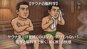 サウナで汗拭き-A1